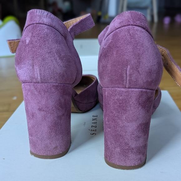 Sezane Katie Babies in Wisteria Suede Sz 39 / US 8 - Picture 3 of 5